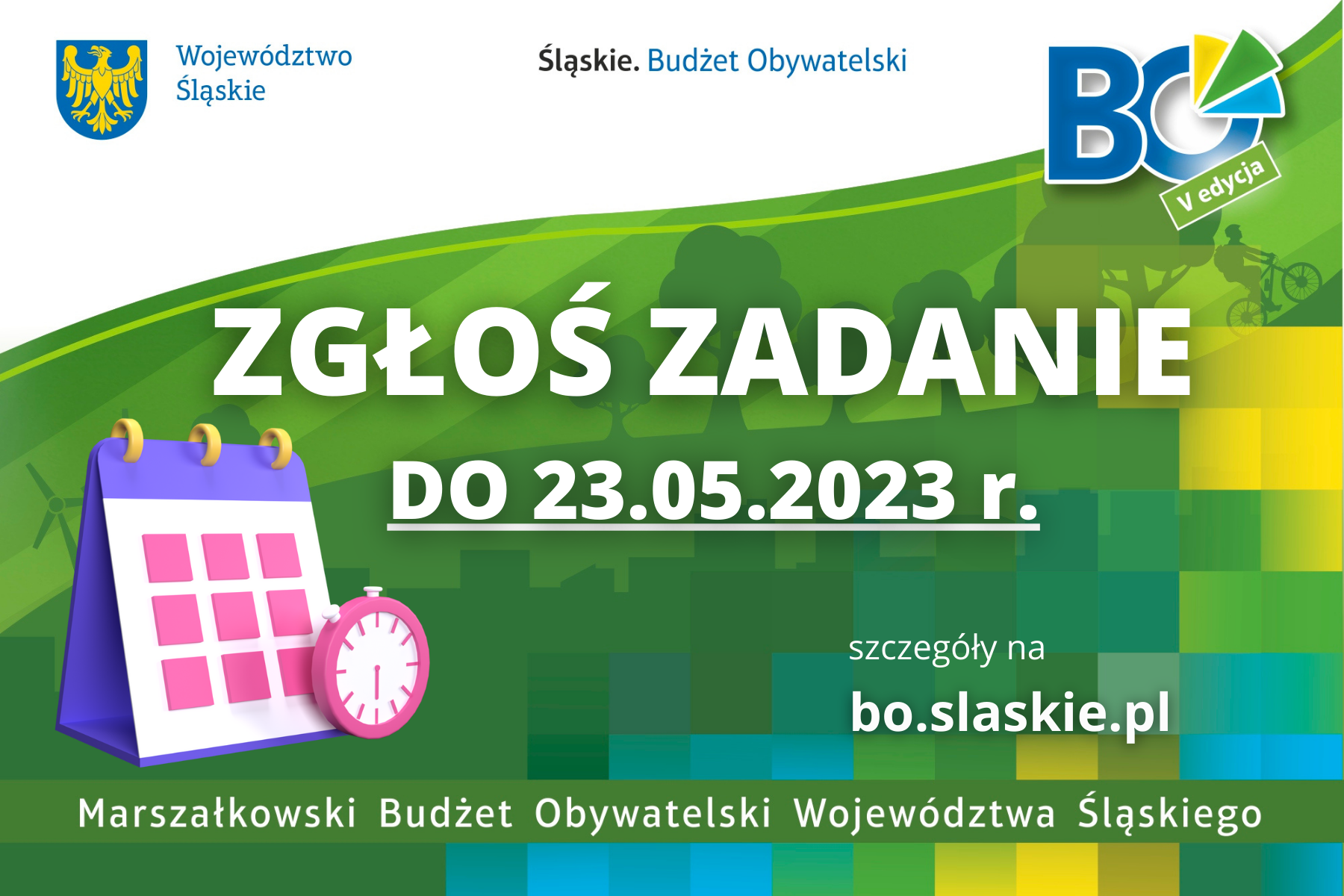 Zmiana harmonogramu V edycji Marszałkowskiego Budżetu Obywatelskiego Województwa Śląskiego
