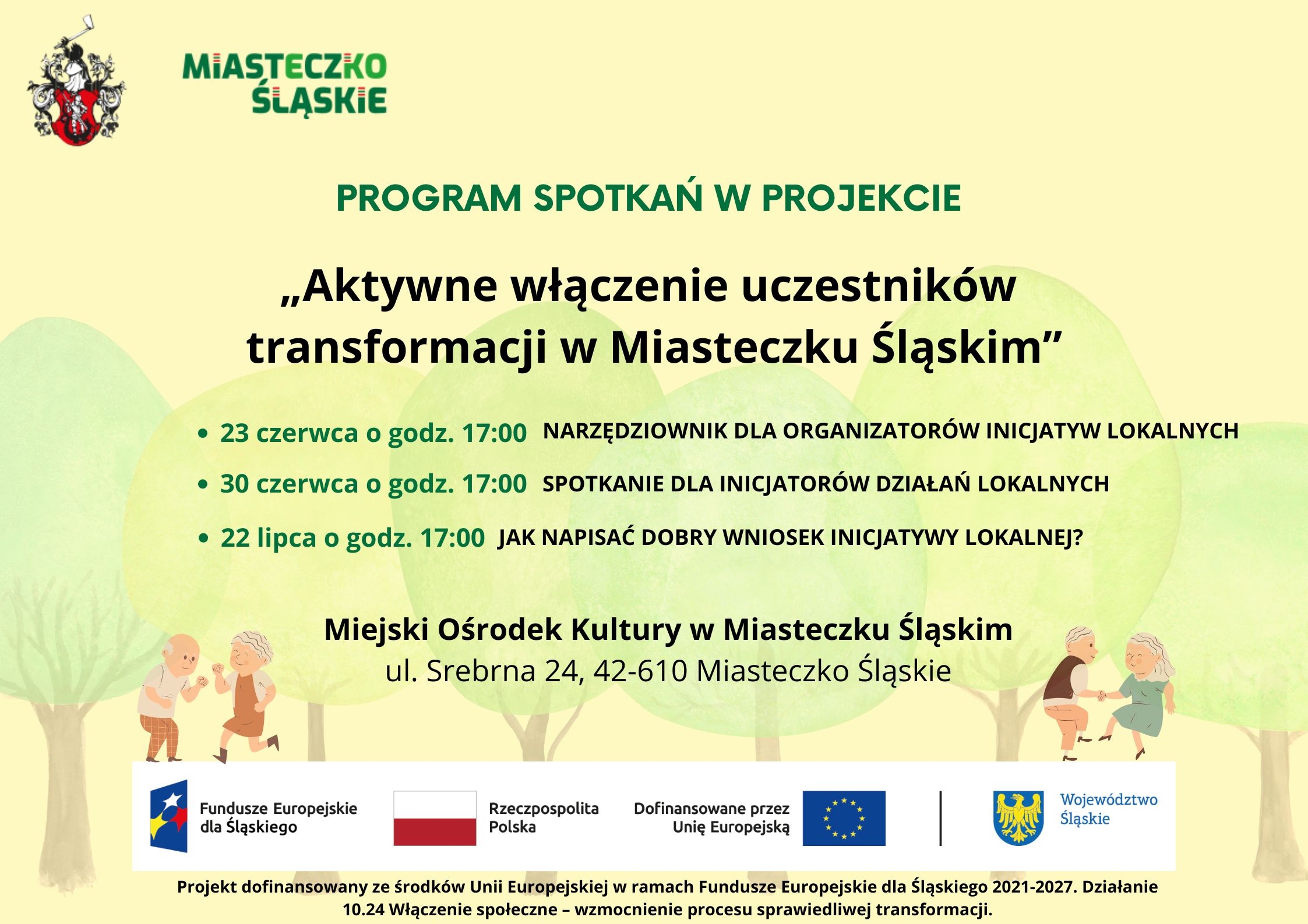 Spotkania w ramach projektu „Aktywne włączenie uczestników transformacji w Miasteczku Śląskim”
