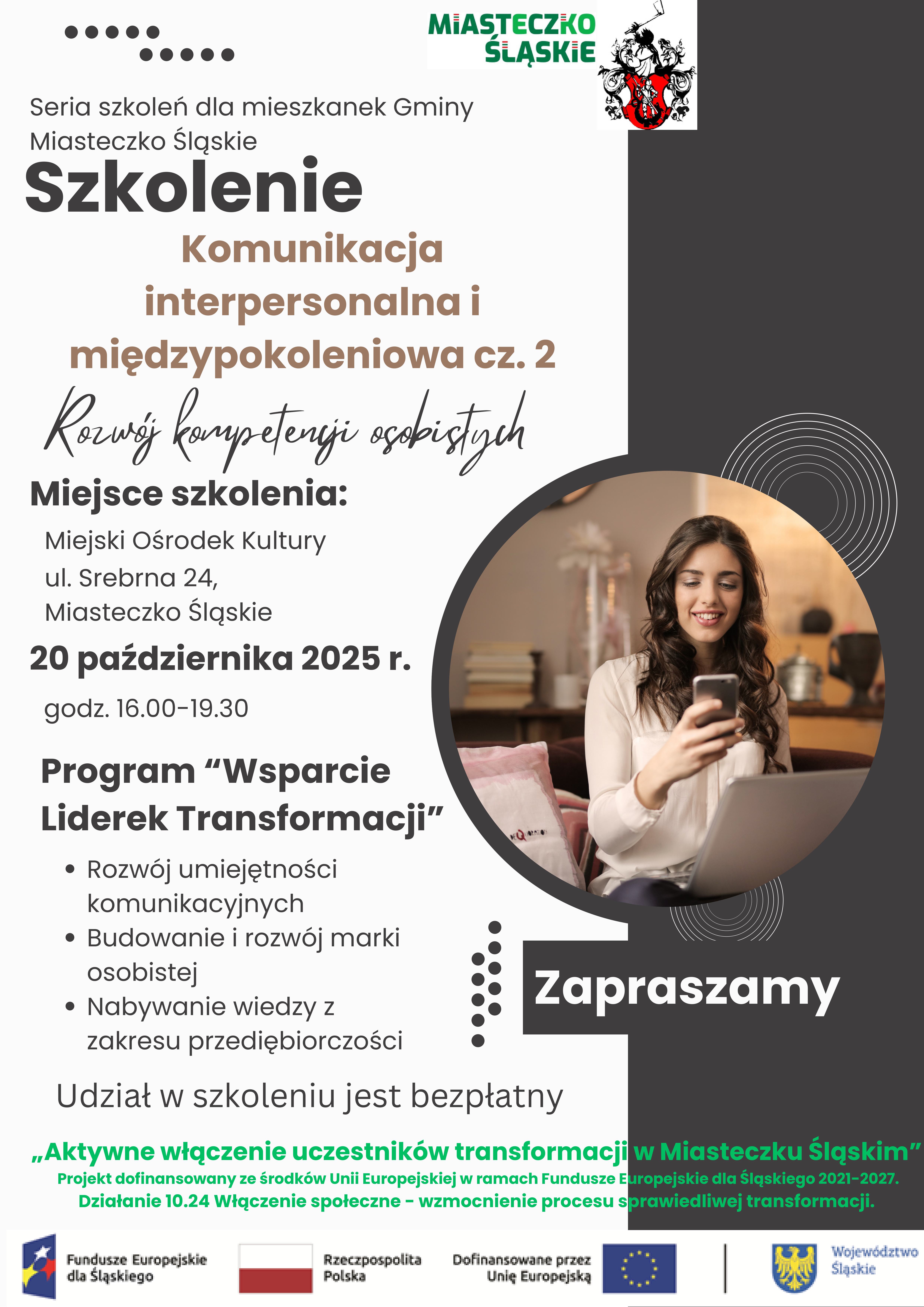 Bezpłatne szkolenie „Rozwój kompetencji osobistych” - część 2