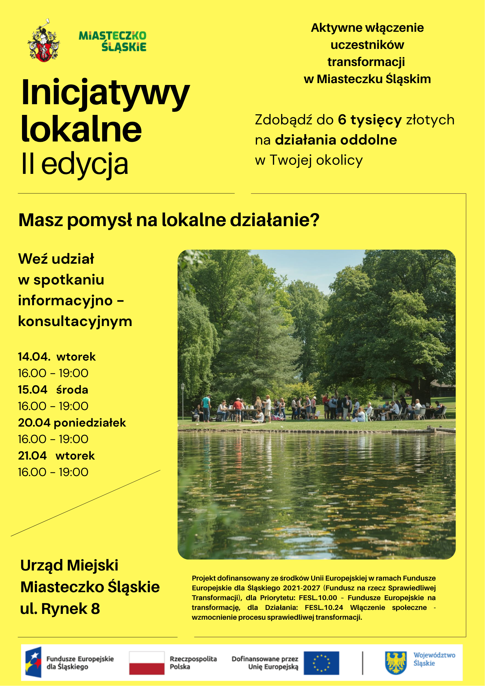 II edycja inicjatyw lokalnych w Miasteczku Śląskim