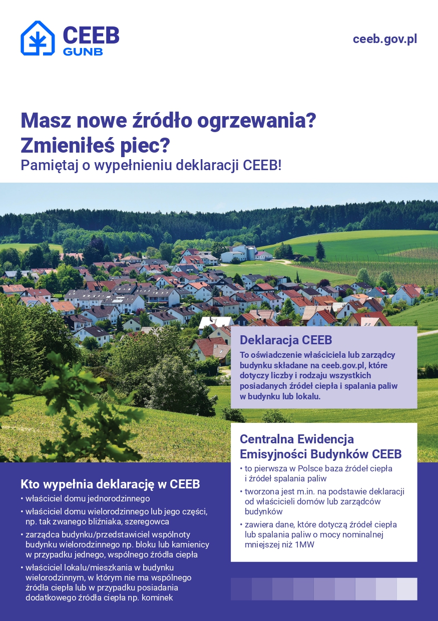 Zmieniłeś źródło ogrzewania? Pamiętaj o deklaracji CEEB