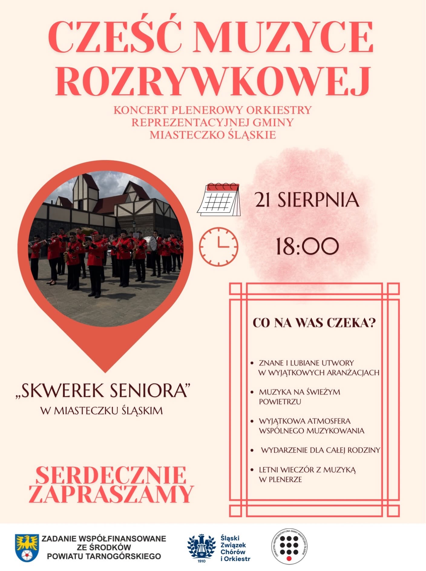 Koncert plenerowy Orkiestry Reprezentacyjnej Gminy Miasteczko Śląskie