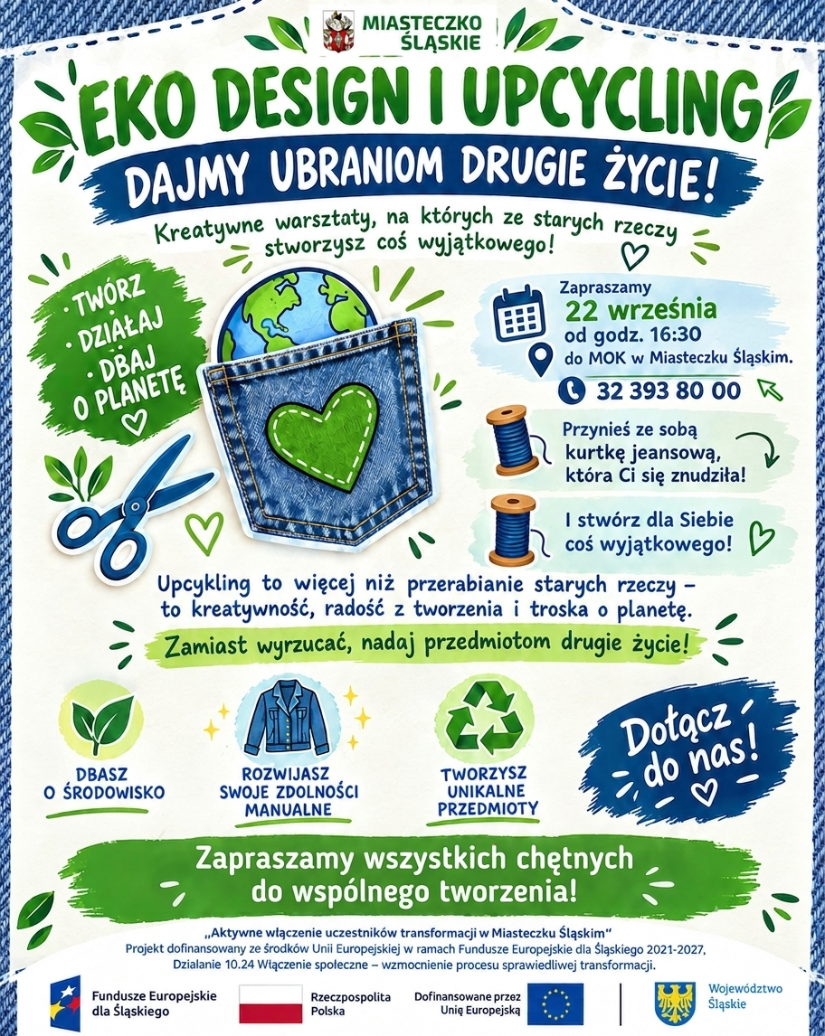 Eko design i upcycling – kreatywne warsztaty w Miasteczku Śląskim