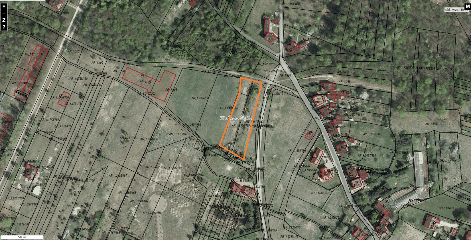 Ogłoszenie Burmistrza Miasta Miasteczko Śląskie o pierwszym przetargu ustnym nieograniczonym na sprzedaż nieruchomości niezabudowanej położonej w rejonie ul. Północnej
