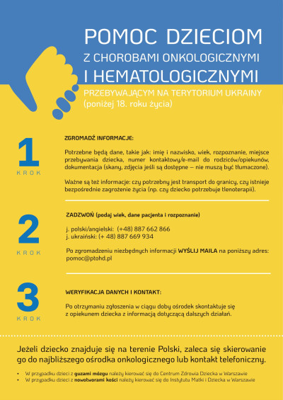 grafika do wpisu: Pomoc w leczeniu dzieci onkologicznych z Ukrainy
