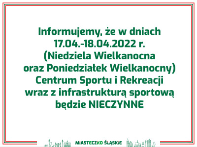 grafika do wpisu: Centrum Sportu i Rekreacji w Miasteczku Śląskim