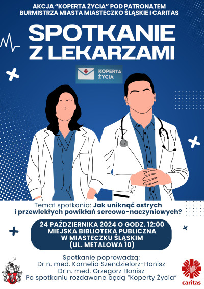 grafika do wpisu: Spotkanie z lekarzami i akcja Koperta Życia