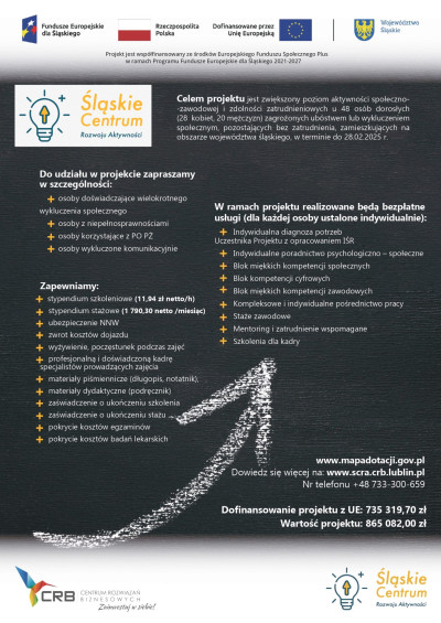 grafika do wpisu: Projekt „Śląskie Centrum Rozwoju Aktywności”