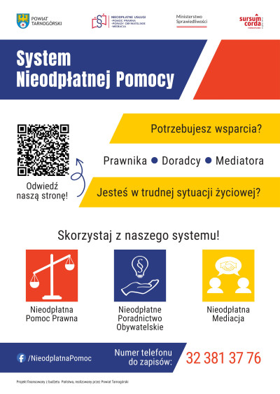grafika do wpisu: Nieodpłatna pomoc prawna, poradnictwo obywatelskie, mediacja oraz edukacja prawna w 2025 r.