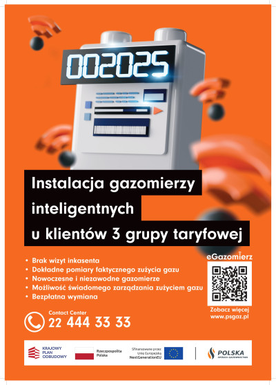 grafika do wpisu: Wymiana gazomierzy w naszej Gminie w ramach projektu eGazomierz