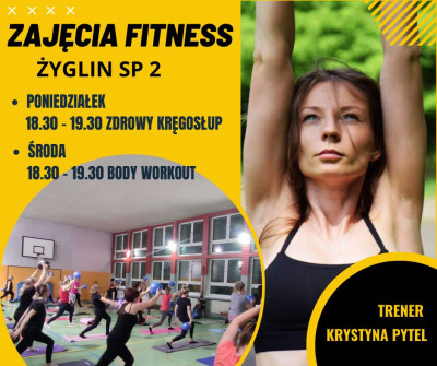 grafika do wpisu: Zajęcia fitness na hali sportowej SP 2 w Żyglinie