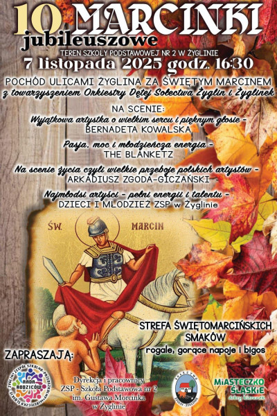 grafika do wpisu: Jubileuszowe 10. Marcinki w Żyglinie