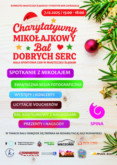 grafika do wpisu: Charytatywny Mikołajkowy Bal Dobrych Serc