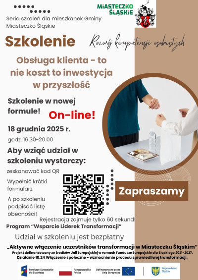 grafika do wpisu: Szkolenie online „Obsługa klienta – to nie koszt, to inwestycja w przyszłość”