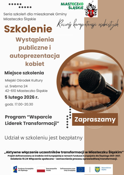 grafika do wpisu: Szkolenie „Wystąpienia publiczne i autoprezentacja kobiet”
