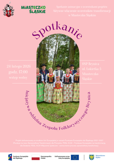grafika do wpisu: Spotkanie animacyjne z udziałem Zespołu Folklorystycznego Brynica