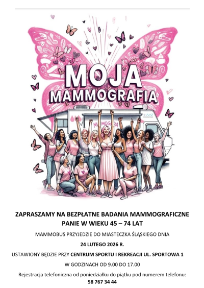 grafika do wpisu: Nie odkładaj zdrowia na potem. Przyjdź na bezpłatną mammografię!