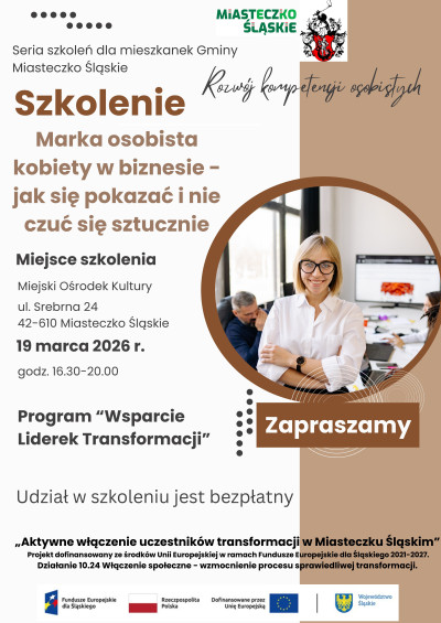 grafika do wpisu: Bezpłatne szkolenie dla mieszkanek gminy – marka osobista kobiet w biznesie