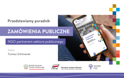 grafika do wpisu: Poradnik Zamówienia publiczne: NGO partnerem sektora publicznego już dostępny