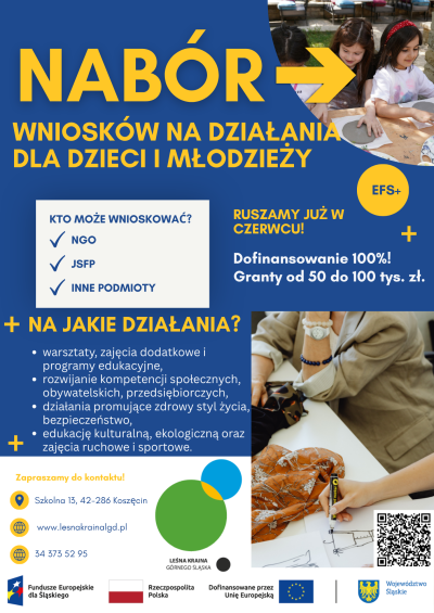 grafika do wpisu: LGD „Leśna Kraina Górnego Śląska” rozpoczyna realizację nowego projektu edukacyjnego