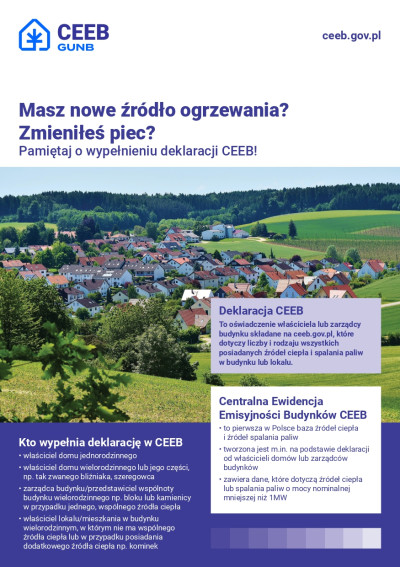 grafika do wpisu: Zmieniłeś źródło ogrzewania? Pamiętaj o deklaracji CEEB