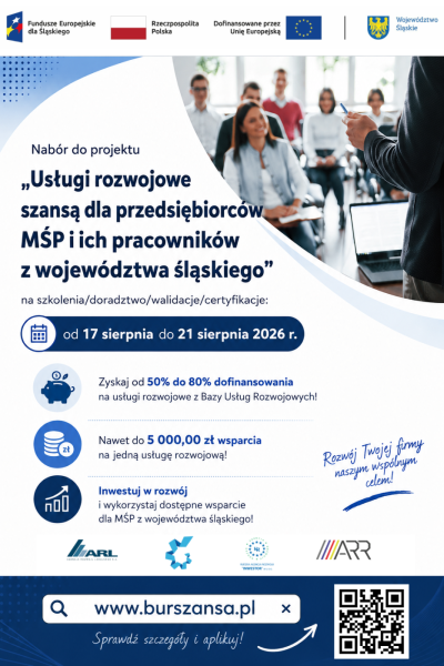 grafika do wpisu: Wsparcie dla firm z województwa śląskiego!