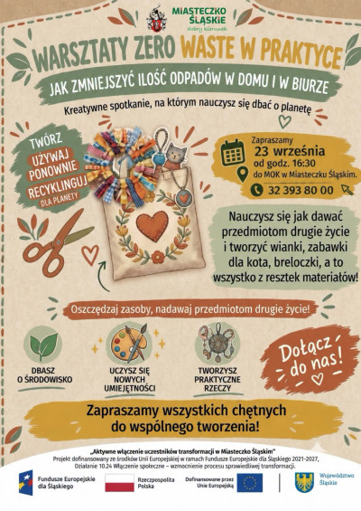 grafika do wpisu: Zero waste w praktyce – zapraszamy na kreatywne warsztaty!