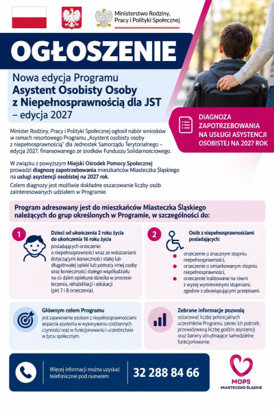grafika do wpisu: Nowa edycja Programu Asystent Osobisty Osoby z Niepełnosprawnością dla JST - edycja 2027