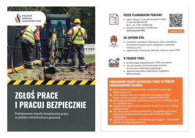 grafika do wpisu: Planujesz prace w pobliżu gazociągu? Zadbaj o bezpieczeństwo