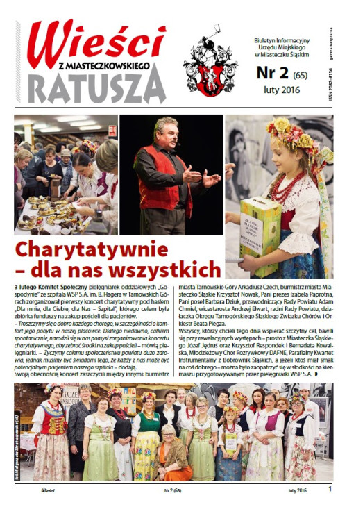 okładka wydania Nr 2 (65) Luty 2016 gazety Wieści z Ratusza