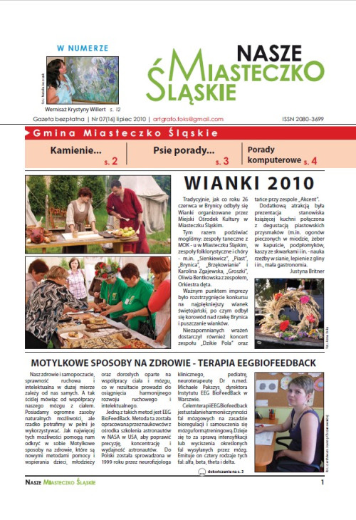 okładka wydania Nr 7 (16) Lipiec 2010 gazety Wieści z Ratusza