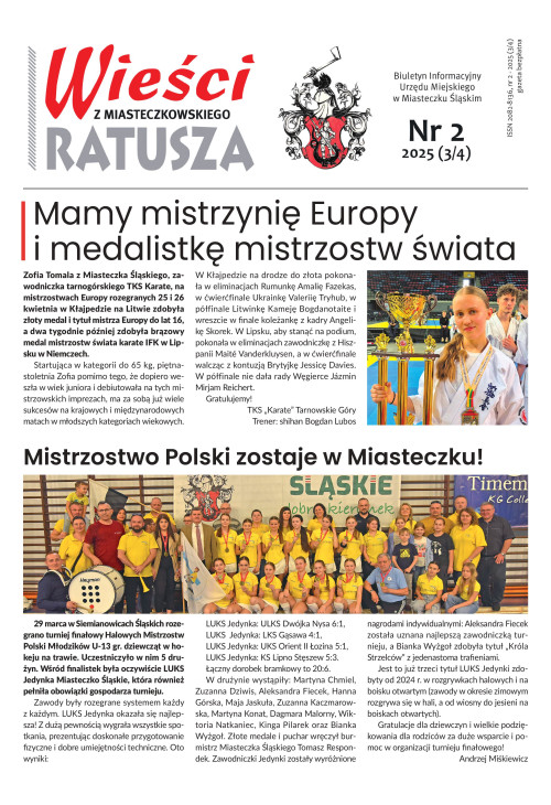 okładka wydania Nr 2 / 2025 gazety Wieści z Ratusza