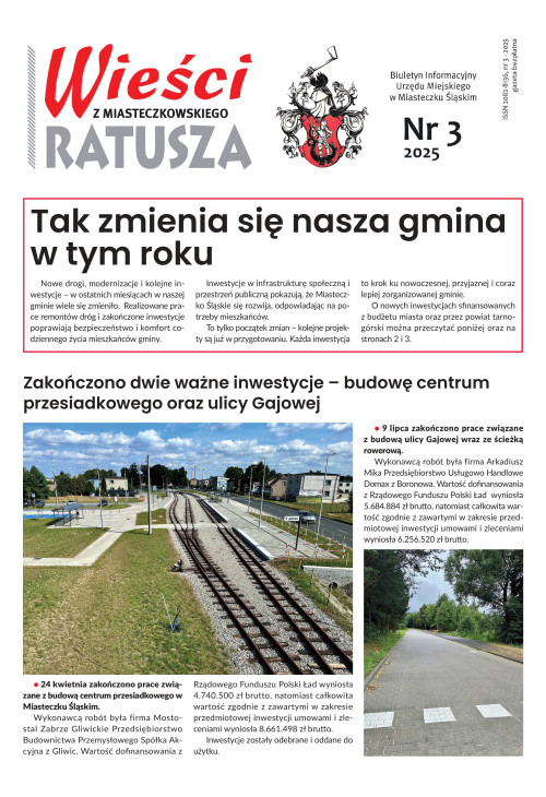 okładka wydania Nr 3 / 2025 gazety Wieści z Ratusza