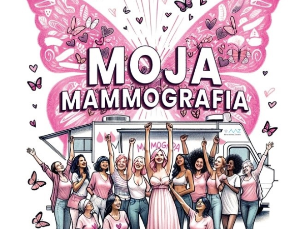 grafika do wpisu: Zaproszenie na badania mammograficzne