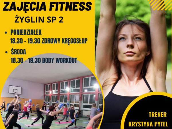 Zajęcia fitness na hali sportowej SP 2 w Żyglinie