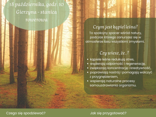 grafika do wpisu: Kolejne spotkanie z cyklu Leśne Zanurzenie