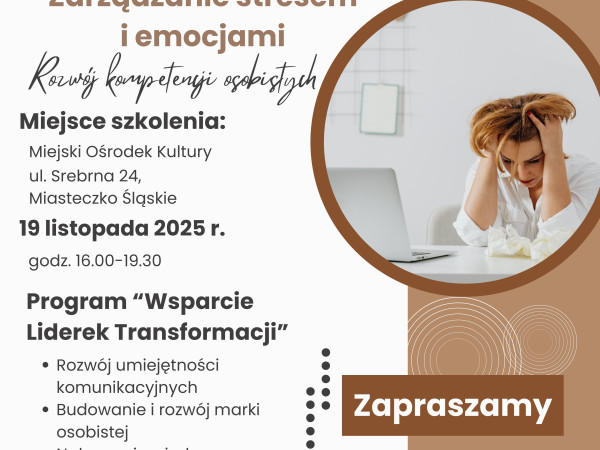 Szkolenie „Zarządzanie stresem i emocjami” – rozwój kompetencji osobistych