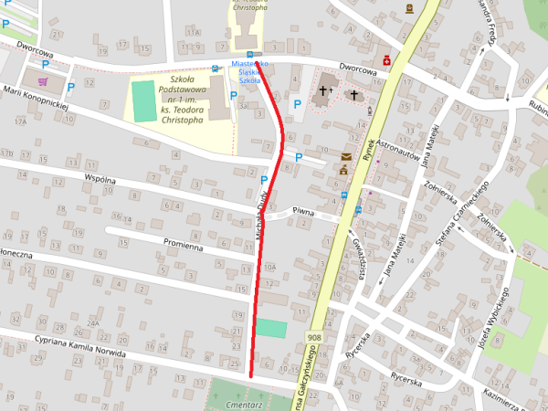 grafika do wpisu: Jeden z ostatnich etapów remontu ul. Dudy w Miasteczku Śląskim