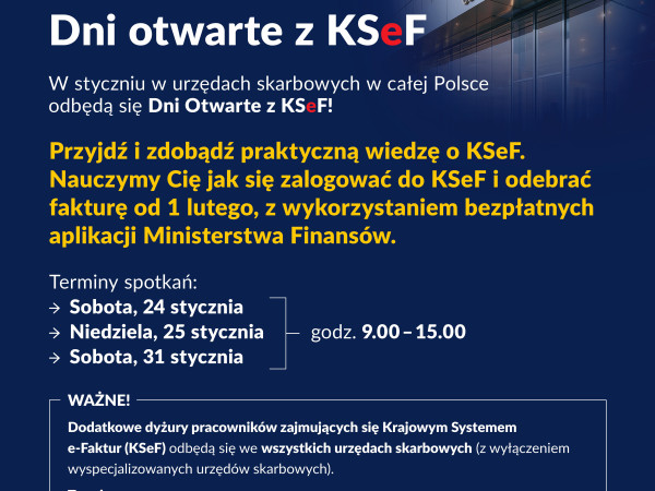 Dni otwarte w urzędach skarbowych woj. śląskiego. Przygotuj się na KSeF