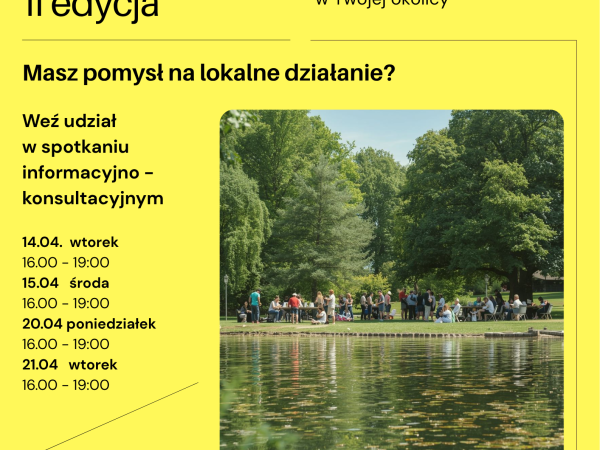 grafika do wpisu: II edycja inicjatyw lokalnych w Miasteczku Śląskim