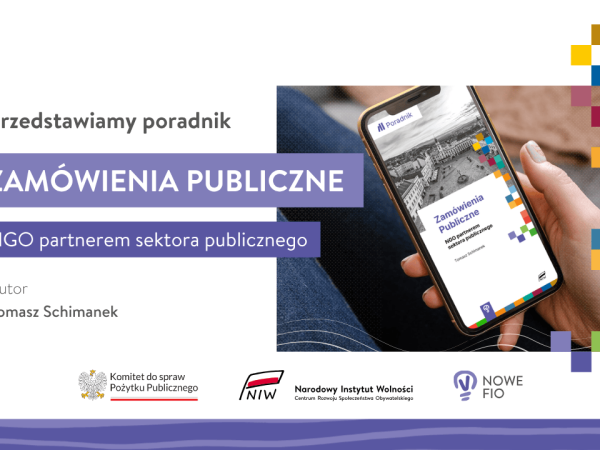 grafika do wpisu: Poradnik Zamówienia publiczne: NGO partnerem sektora publicznego już dostępny