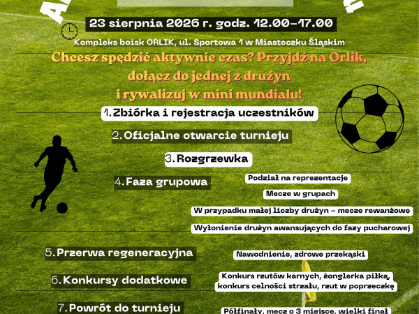 grafika do wpisu: Mini Mundial w ramach Aktywnej Niedzieli na Orliku