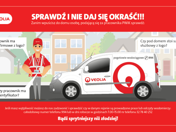 grafika do wpisu: Ostrzeżenie przed oszustami podszywającymi się pod pracowników wodociągów