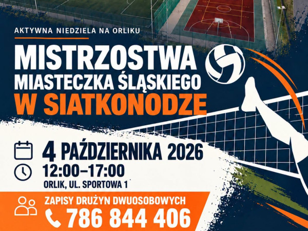 grafika do wpisu: Zapraszamy na Mistrzostwa Miasteczka Śląskiego w siatkonodze