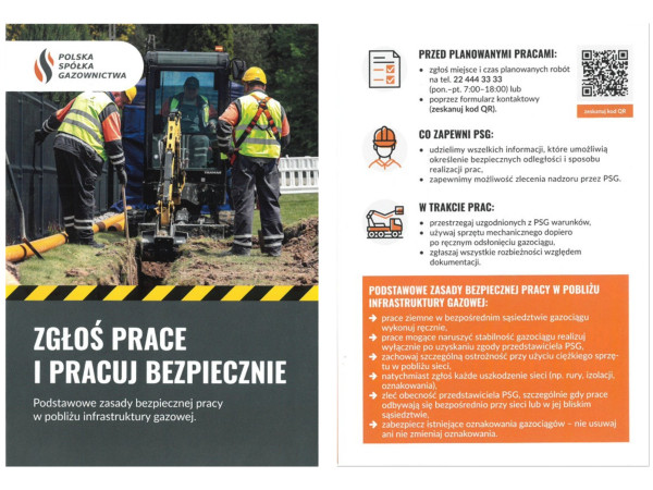 grafika do wpisu: Planujesz prace w pobliżu gazociągu? Zadbaj o bezpieczeństwo