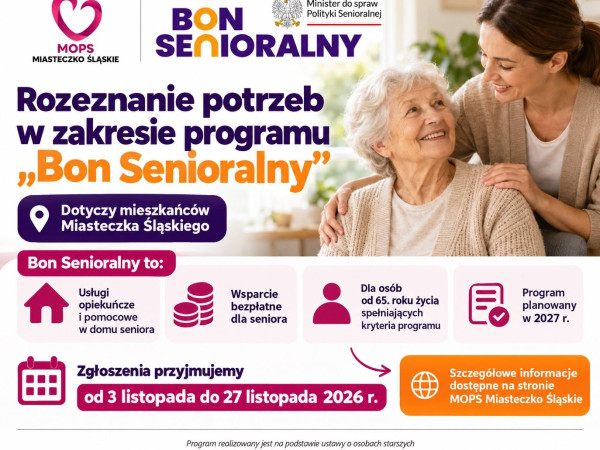 grafika do wpisu: Bon Senioralny 2027 – MOPS rozpoznaje potrzeby mieszkańców