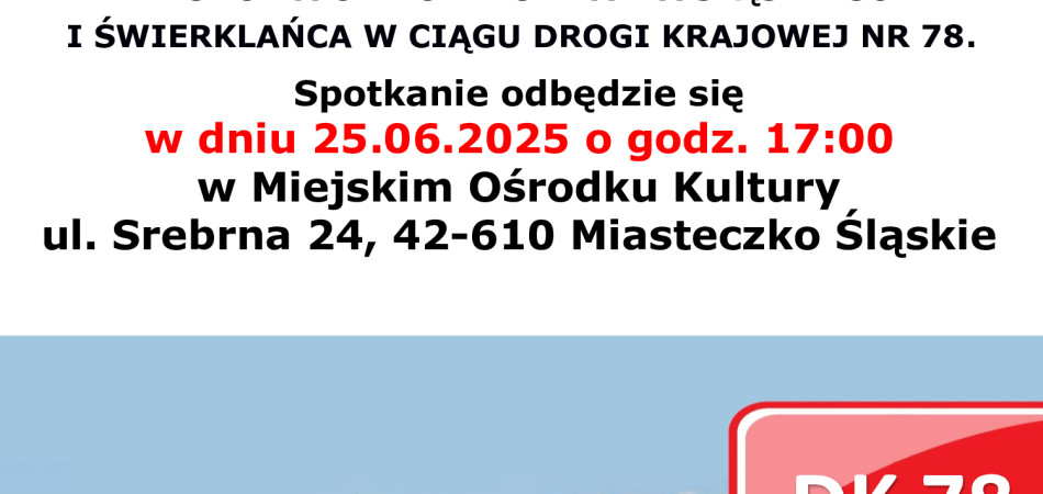 grafika dla wpisu: Spotkanie informacyjne w sprawie budowy obwodnicy Nakła Śląskiego i Świerklańca