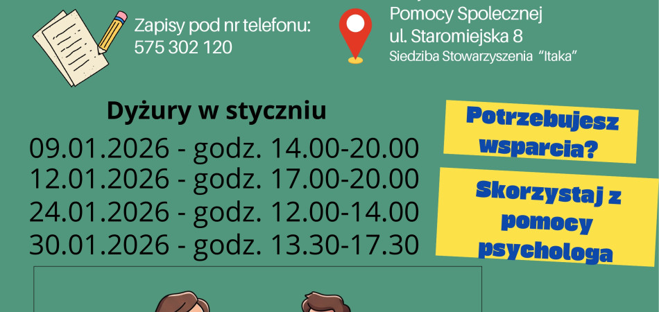 grafika dla wpisu: Wsparcie psychologiczne dla dorosłych mieszkańców naszej Gminy