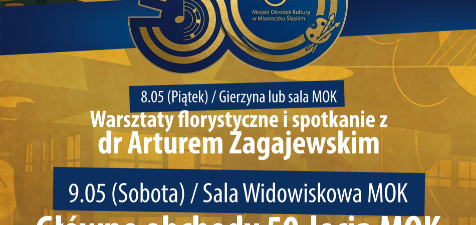 grafika dla wpisu: 50-lecie działalności Miejskiego Ośrodka Kultury w Miasteczku Śląskim