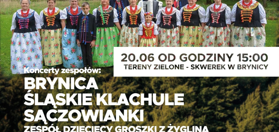 grafika dla wpisu: Powitanie Lata i jubileusz 45-lecia Zespołu Folklorystycznego Brynica
